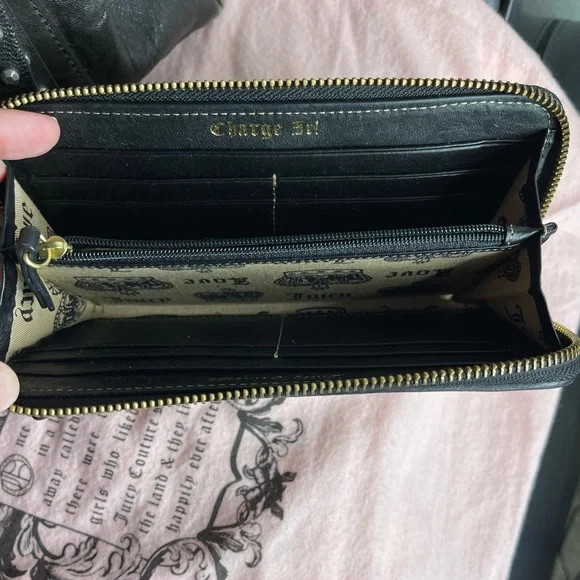 Juicy couture lamb leather studded handbag with juicy couture wallet. - Picture 6 of 8